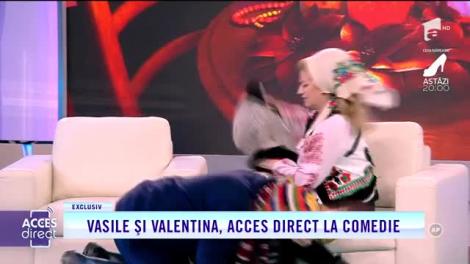 Acces Direct - moment special de Crăciun. Vasilică şi pe Valerica: Minte! Eu nu beau tot timpul, beau numai când imi este sete