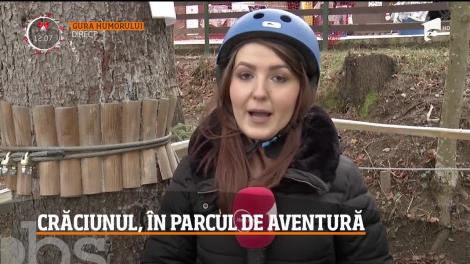 Crăciun pe tiroliană. Cum se distrează turiştii în parcurile de sistracții
