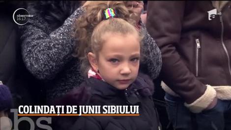 Turiști colindați de junii Sibiului în a doua zi de Crăciun