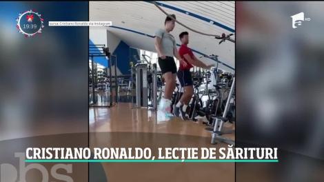 Cristiano Ronaldo, lecție de sărituri alături de Novak Djokovic