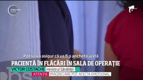 Incident şocant la Spitalul Floreasca din Capitală. O pacientă a luat foc în sala de operaţie!