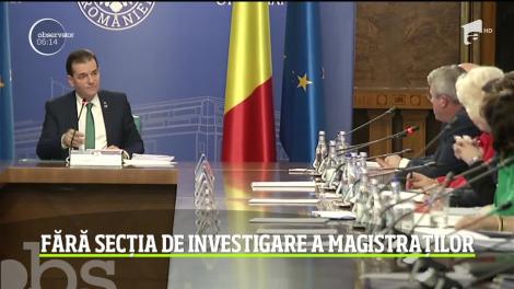 Guvernul face primii paşi pentru desfiinţarea Secției speciale pentru investigarea magistraților