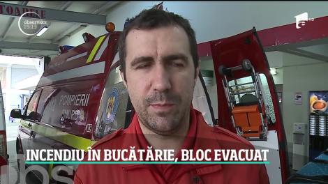 Incendiu în bucătărie, bloc evacuat. S-a întâmplat în Târgu Mureş