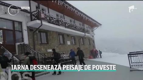 Iarna desenează piesaje de poveste în Bucovina