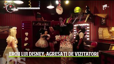 Eroii lui Disney, agresați de vizitatori