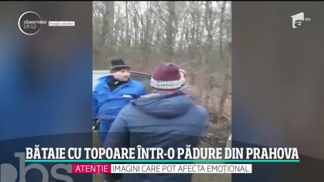 Bătaie cu topoare într-o pădure din Prahova