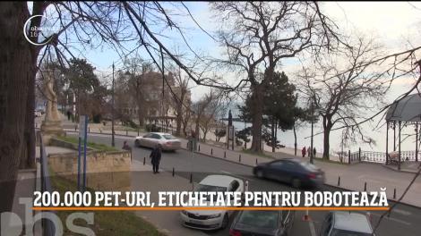 Pregătiri pentru Bobotează, la Constanța. Preoţii ajutaţi de voluntari pun etichete pe sticlele de agheasmă