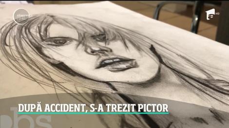 Un tânăr s-a trezit peste noapte pictor, după un accident grav