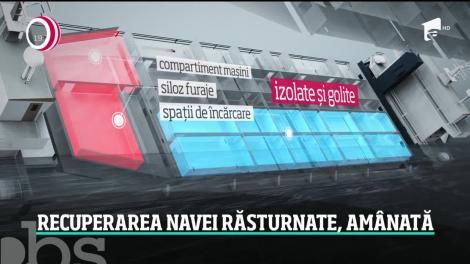 Recuperarea navei răsturnată în Portul Midia se amână! Autoritățile nu s-au înțeles la capitolul bani. „S-au bâlbâit”