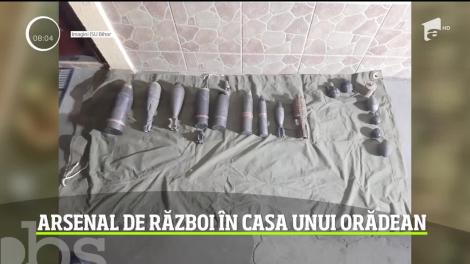 O colecţie impresionantă de muniţie neexplodată, găsită în gospodăria unui orădean