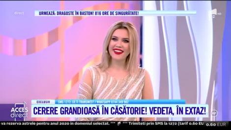 Acces Direct. Nuntă surpriză, în showbiz! Roxana Nemeș a fost cerută de soţie, în centrul Capitalei, în faţa a mii de români
