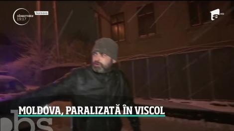 Moldova, paralizată în viscol