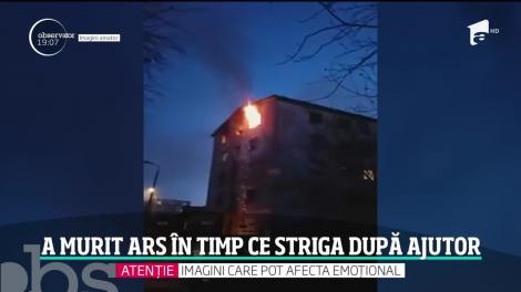 Un bărbat de 30 de ani a murit în timp ce încerca să iasă din apartamentul cuprins de flăcări