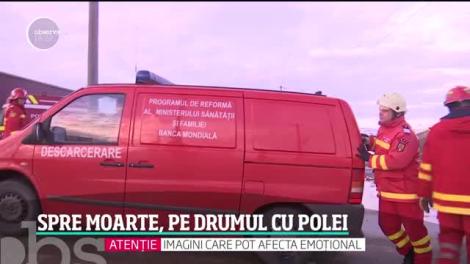 Pe un drum ca un patinoar, doi fraţi din Suceava au alunecat în faţa morţii. Spulberat de tren, unul dintre ei nu a avut salvare