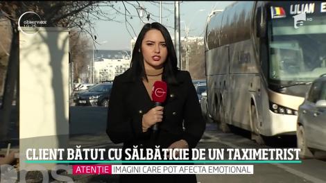 Un taximetrist a transformat strada în ring de box. Individul a fost filmat în timp ce loveşte un client cu pumnii şi picioarele