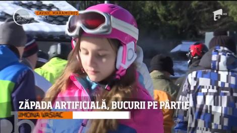 Zăpada artificială, bucurie pe pârtie