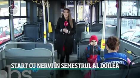 Claxoane, nervi şi mult timp petrecut în maşină. Aşa au început elevii bucureşteni al doilea semestru şcolar!