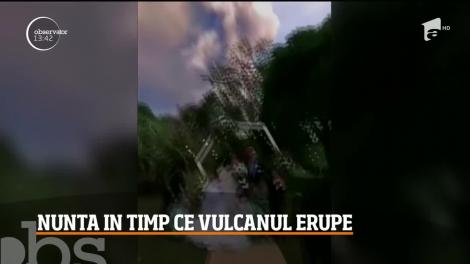 Doi tineri din Filipine şi-au unit destinele exact când vulcanul Taal a început să erupă! Au avut o nuntă spectaculoasă și plină de adrenalină - VIDEO