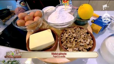 Rețeta Zilei - Neatza cu Răzvan şi Dani. Pupici cu vanilie, o prăjitură delicioasă cu nucă