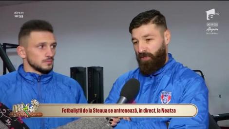 Fotbaliștii de la Steaua se antrenează, în direct, la Neatza cu Răzvan și Dani! Iulian Miu: Vom face tot posibilul să promovăm în acest an