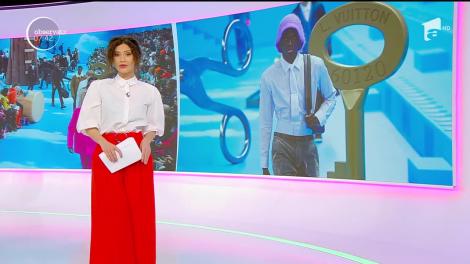 Casa Louis Vuitton şi-a prezentat colecţia într-un decor inspirat parcă din Alice în ţara minunilor