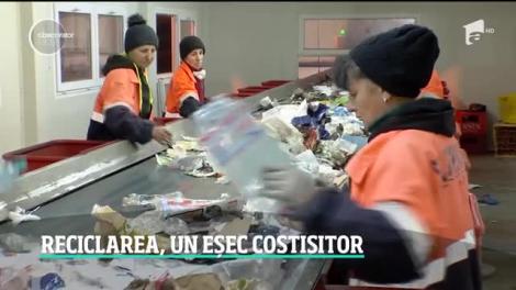Reciclarea, un eșec costisitor. Românii riscă să plătească sute de mii de euro pe zi