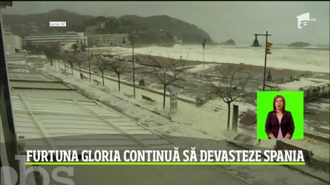 Furtună Gloria face în continuare ravagii în nord-estul Spaniei