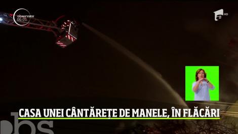 Incendiu de proporţii în Timişoara. Casa cântăreţei de manele Sorina, cuprinsă de flăcări