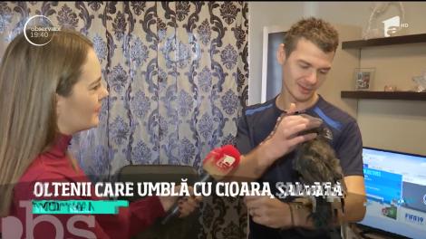 Tinerii din Târgu Jiu care au ca animal de companie o cioară