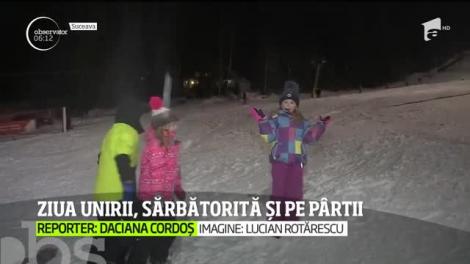 Mica Unire, sărăbtorită și pe pârtii