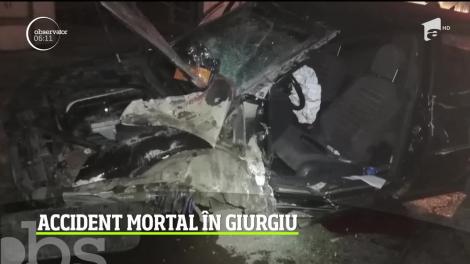 Tragedie pe o şosea din Giurgiu. Un tânăr a murit după ce a intrat cu maşina într-un cap de pod