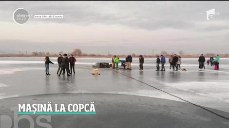 O plimbare cu maşina pe un lac îngheţat l-a costat scump pe un şofer din Covasna