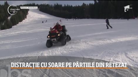 Distracție cu soare pe pârtiile din masivul Retezat