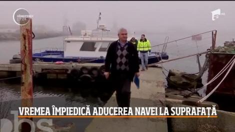 Vremea împiedică aducerea navei din Portul Midia la suprafață