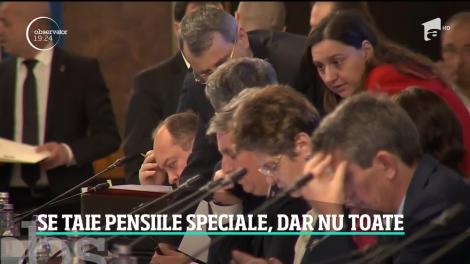 Pensiile speciale au fost eliminate, cu mare tam-tam, în Parlament!