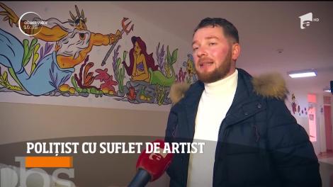 Un poliţist de frontieră din Maramureş este şi pictor, în timpul său liber. Cine beneficiază de talentul lui