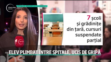 Copilul de 12 ani care a murit răpus de gripă a fost adus de părinți de două ori la spital, în decurs de trei zile