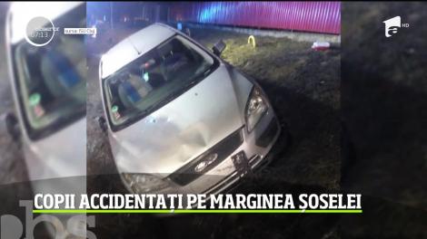 Doi copii au fost loviţi de o mașină, în Cluj, pe trotuar! Imagini tulburătoare! Video