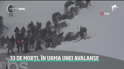Cel puţin 33 de oameni într-o avalanşă produsă în estul Turciei