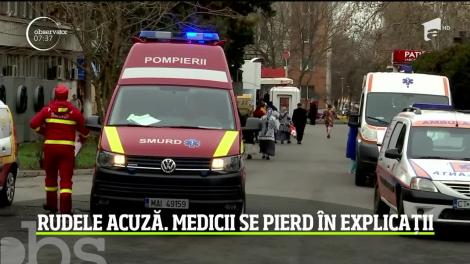 Rudele bătrânei care a murit la Urgenţă acuză, iar medicii se pierd în explicații