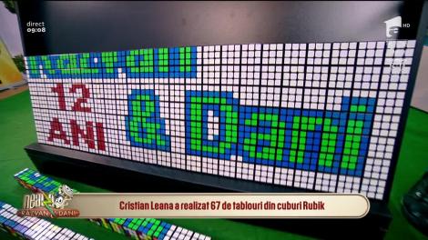 Domnu' Puzzle,  tablou din cuburi rubik cu sigla emisiunii Neatza cu Răzvan și Dani!
