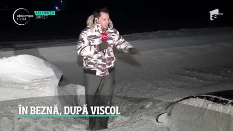 Codul roşu de viscol a devastat judeţe întregi. Vântul a bătut cu puterea unui uragan şi a pus în pericol sute de familii