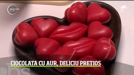 Ciocolata cu aur, deliciu prețios de Ziua Îndrăgostiţilor