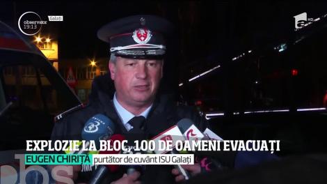 Explozie la un bloc din Galați. 100 de oameni au fost evacuați din imobil
