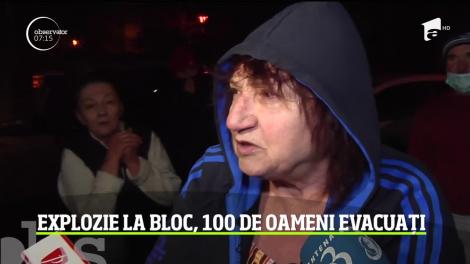 Explozie teribilă la un bloc din Galați! 100 de oameni au fost evacuați din apartamente
