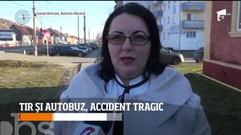 TIR și autobuz, accident tragic într-o localitate din Bistriţa-Năsăud