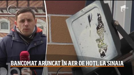 Explozie la un hotel din Sinaia. Un bancomat a fost aruncat în aer!