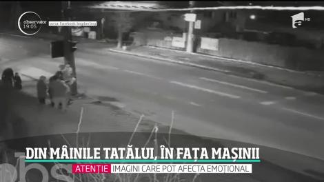 Accident şocant la Suceava! Un copil de doar doi ani s-a desprins din mâna tatălui său şi a sărit în faţa unei maşini