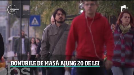 Valoarea tichetelor de masă creşte considerabil, de la 15 lei la...20 de lei