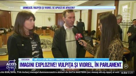 Vulpița şi Viorel, vizită surpriză la Parlament! Ce a pățit Veronica, chiar în timpul unei ședințe